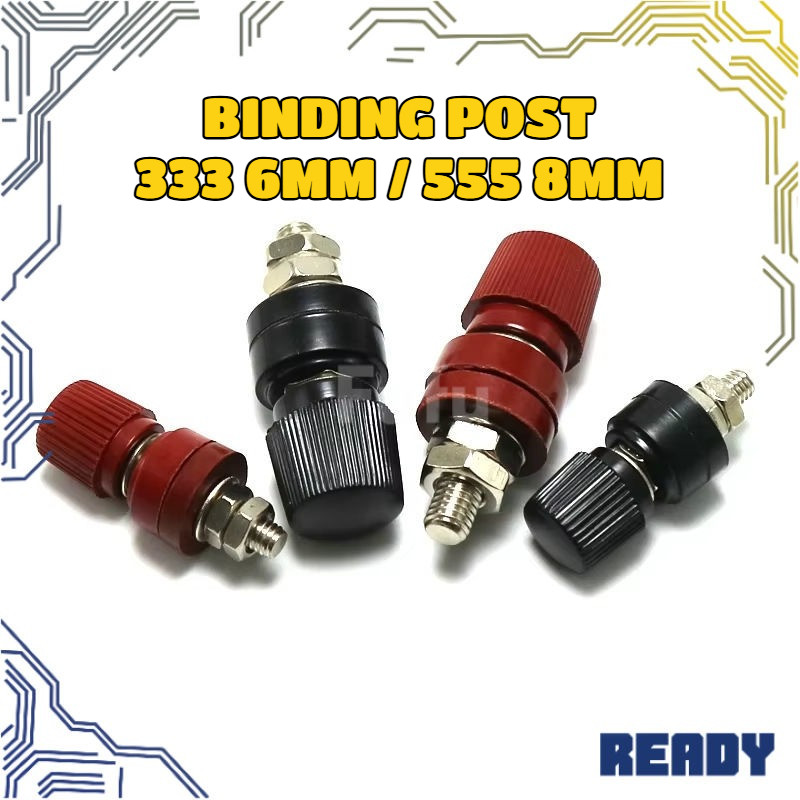 Binding Post 333 555 Sepasang Merah Hitam SET