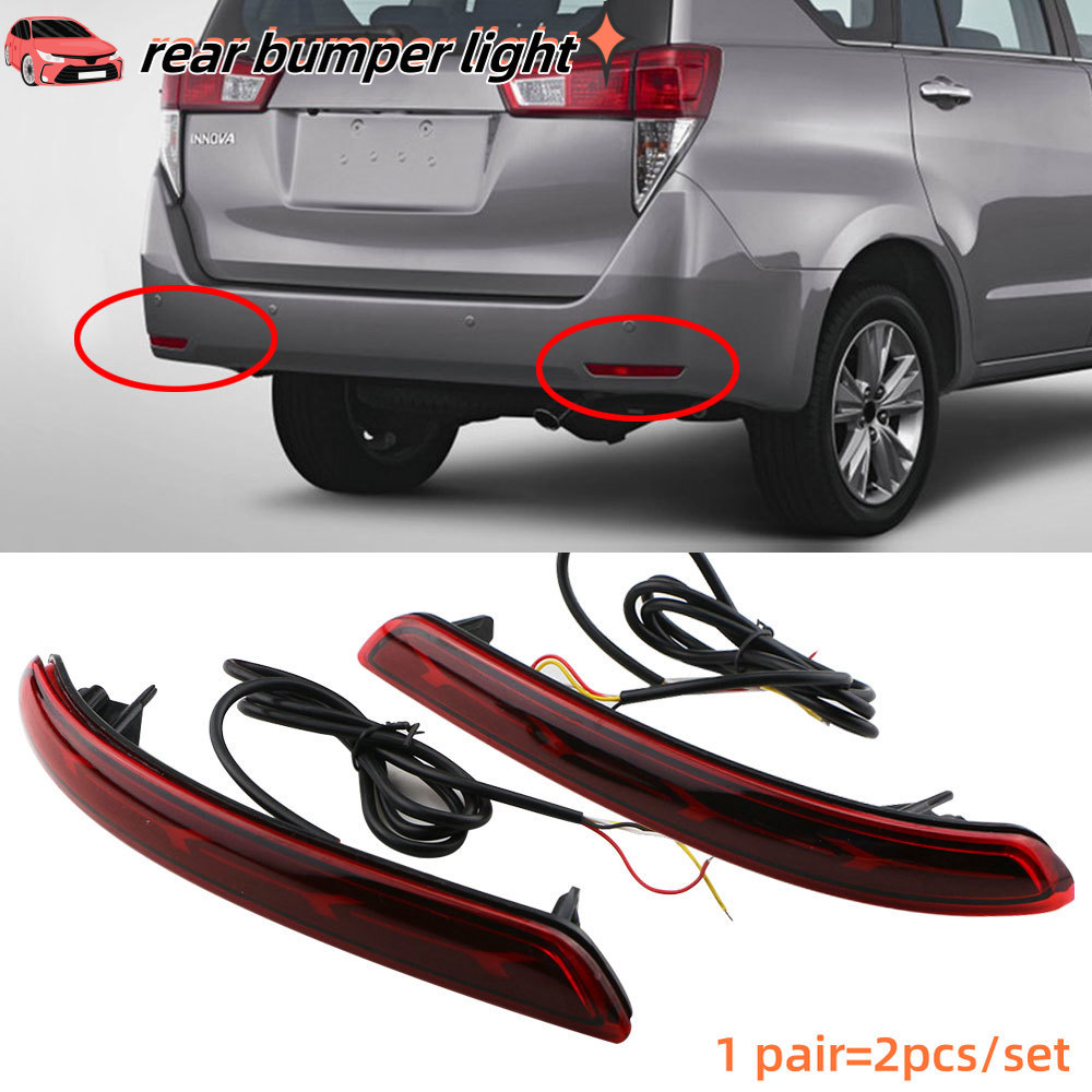 Rear Bumper Lights for Toyota Innova 2016 2017 2018-2021 Back Fog Light Lamp Lamps Brake Reflector L