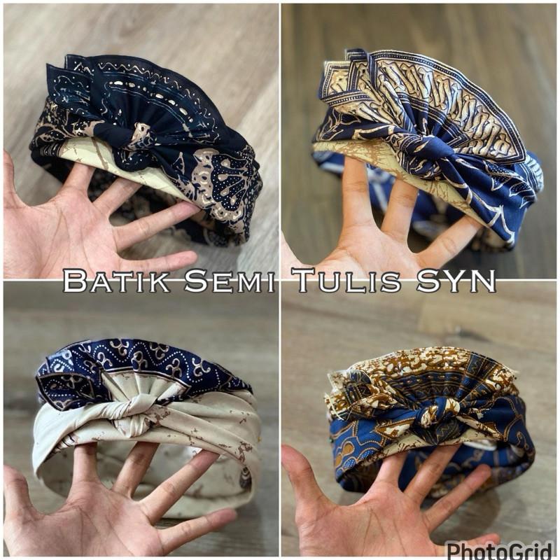 Udeng Batik Semi Tulis SYN Asli Jadi / Setengah Jadi / Lembaran Rimpit / Rimpit MP ( meudengpangus )