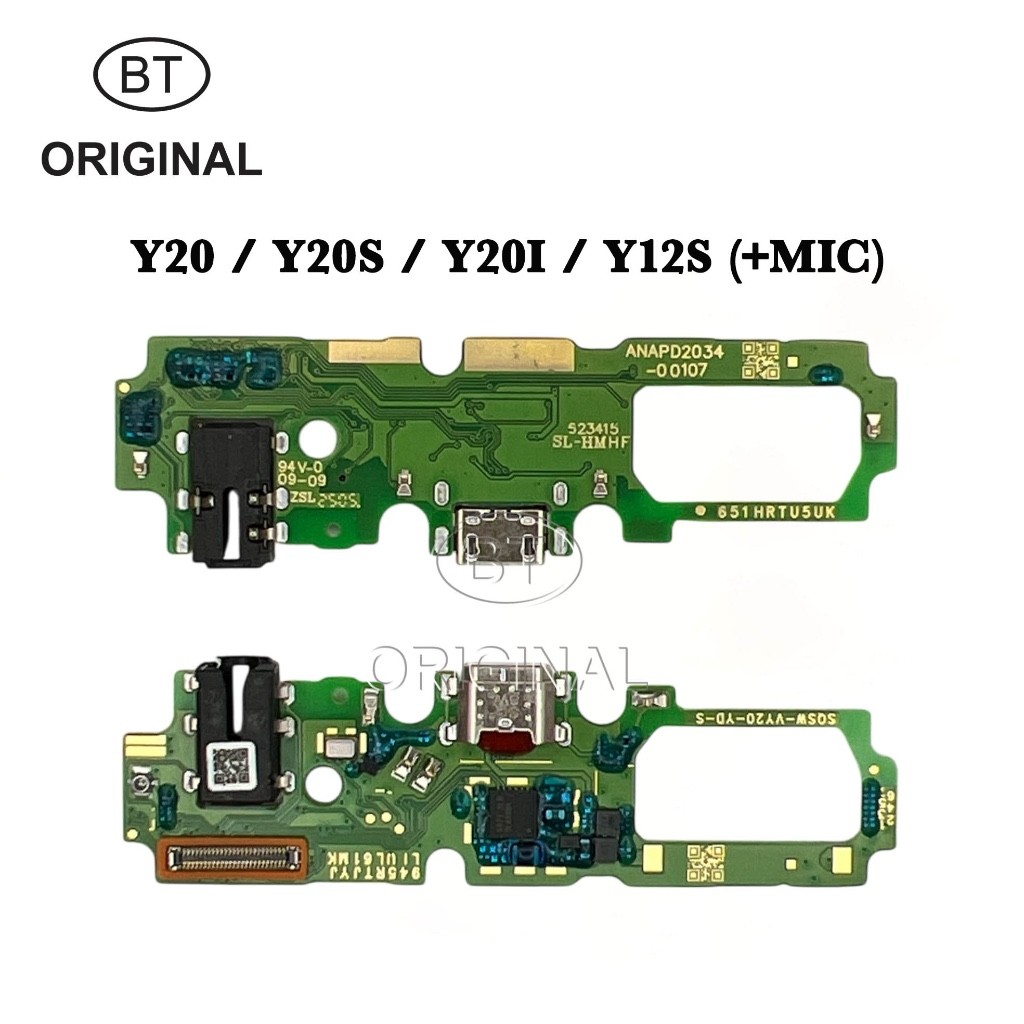 KONEKTOR CHARGER BOARD PCB FOR VIVO Y20 - Y20S - Y20i - Y12S +MIC - FAST CHARGING