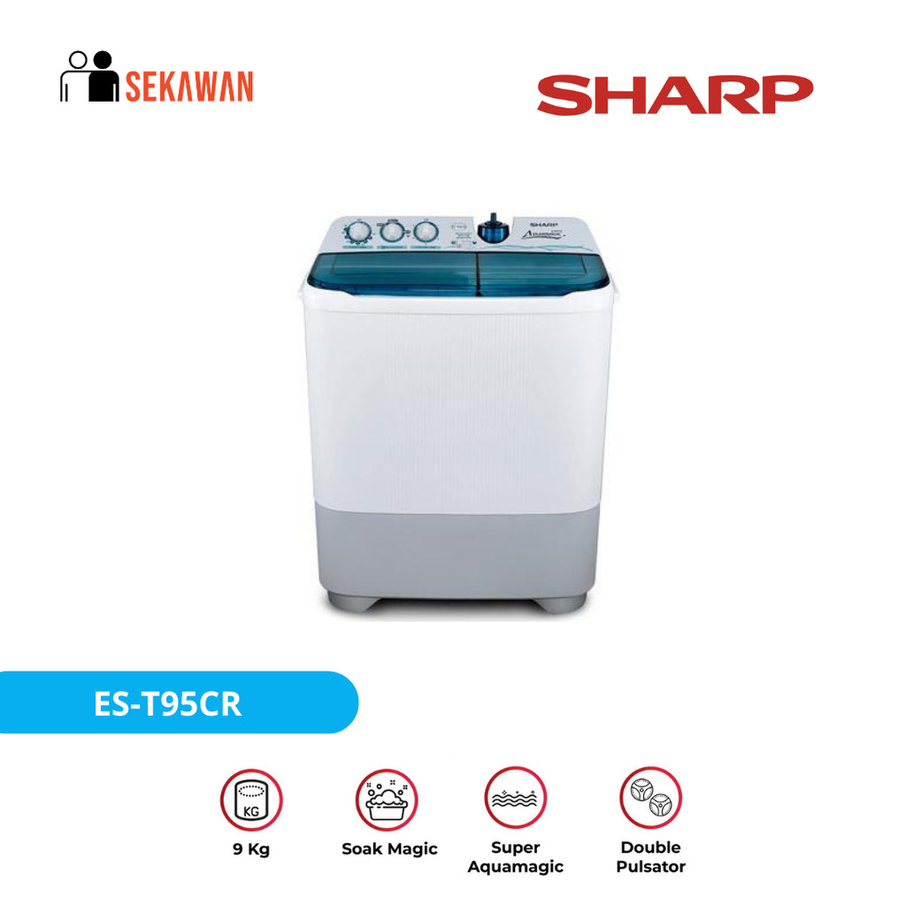 Sharp ES-T95CR Mesin Cuci 2 tabung