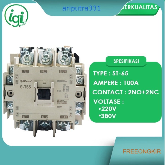 MAGNETIC CONTACTOR S-T 65 / AC CONTACTOR TYPE ST 65