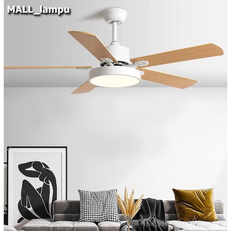 MALL_LAMPU Kipas Lampu Angin Remote Control Lampu Kipas Plafon Ruang Tamu Lampu Kipas Angin Gantung 