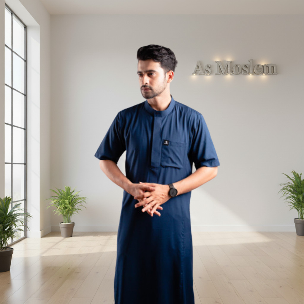 Hurim - Jubah Thobe Saudi Pria Lengan Pendek Athir Series
