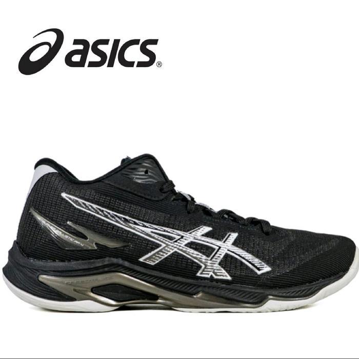 Asics Sepatu Tenis Men's Netburner Balistic FF 4 Black//White Shoes Olahraga Outdoor Volleyball Pria
