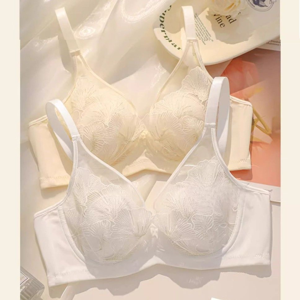 Bra Cangkir Telinga Kelinci untuk Dada Besar, Meminimalkan, Mengumpulkan, Koleksi Dada Samping, Bra