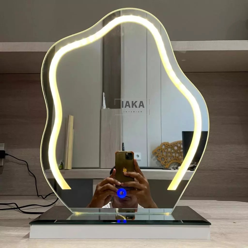 Cermin meja rias/Cermin Awan/cermin Rias LED/cermin sandblast LED