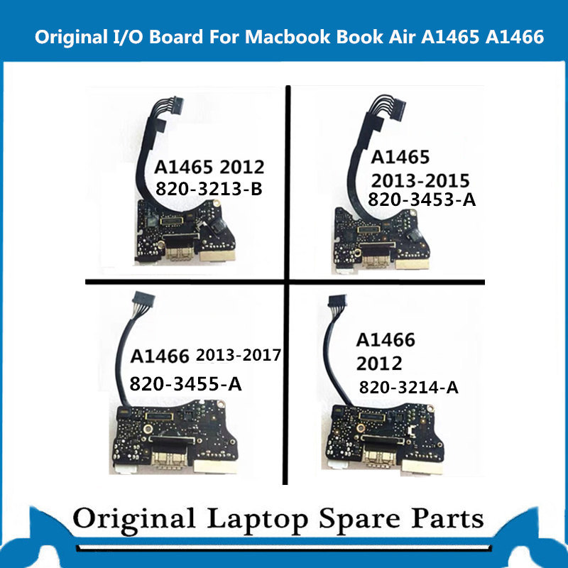 Genuine A1466 A1465 I/O Board For Macbook Air 13" 11‘’A1466 A1465 USB Power Auo Board dc jack 820-34
