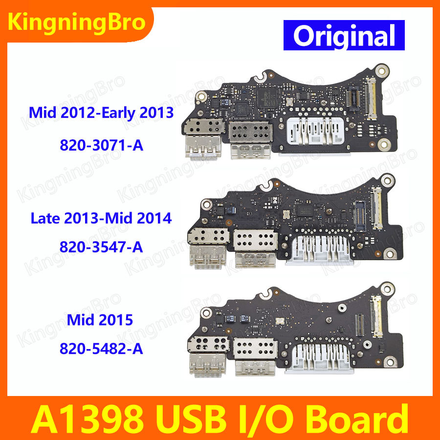Original I/O Board USB HDMI SD Card Reader For Macbook Pro Retina 15" A1398 2012-2015 Year 820-3071-
