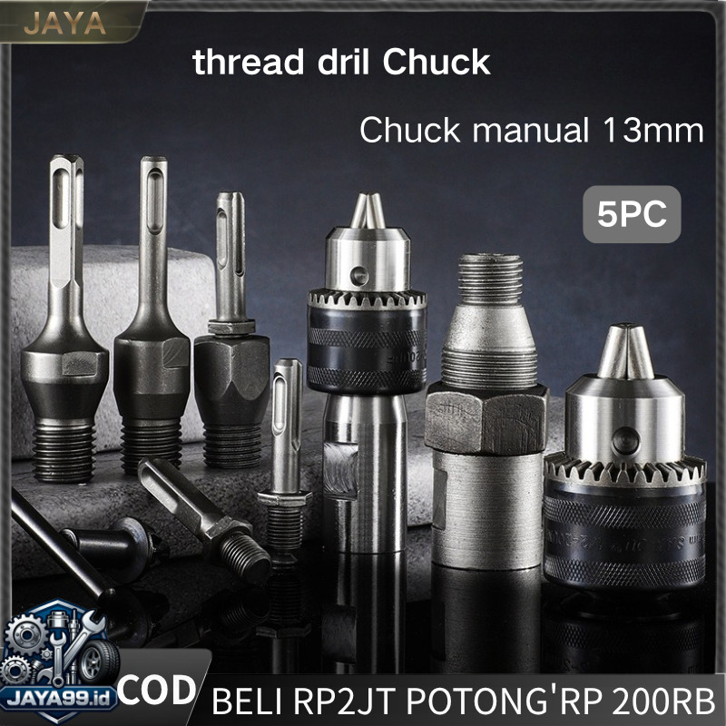 Kepala Bor 13MM Drill Chuck/Chuck Drill Accessory Kepala Chuck 13 Mm 1/2" Inch Perkakas Bor Tangan -