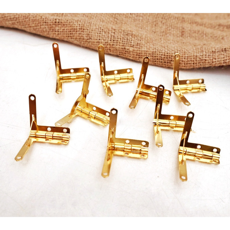 10pcs Engsel L untuk Box Engsel Siku L Mini Engsel Siku Engsel 90 derajat  Engsel Kotak Perhiasan