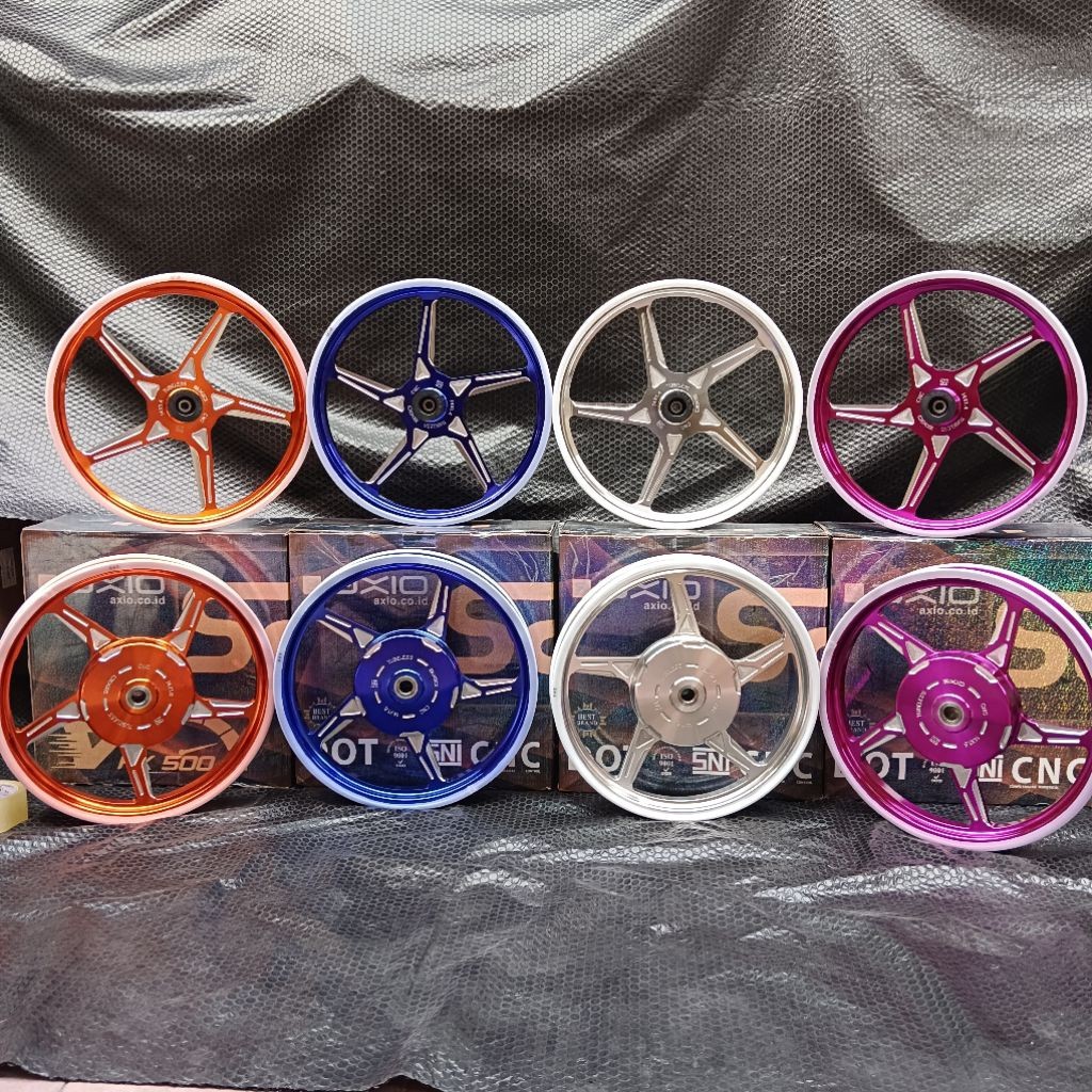 AXIO ORIGINAL VELG RACING CNC AX500 PALANG 5 MOTOR MIO SPORTY SOUL SMILE MIO KARBU UK 140/160_14 vel