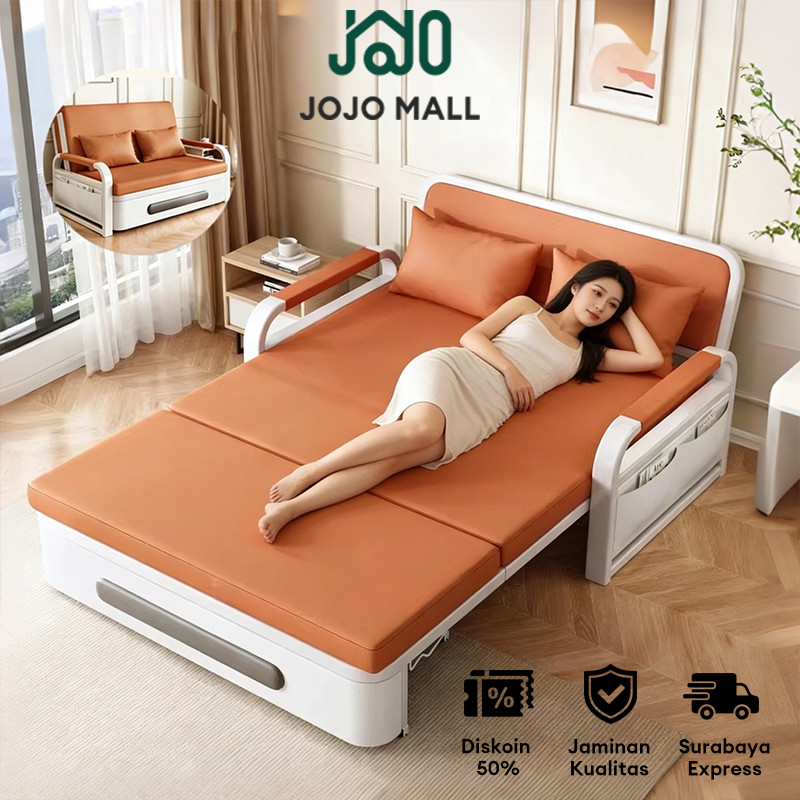 [Surabaya Express]Tempat Tidur Lipat Sofa Bed 2in1 Kursi Tidur Memory Foam Support Pinggang Untuk Ta