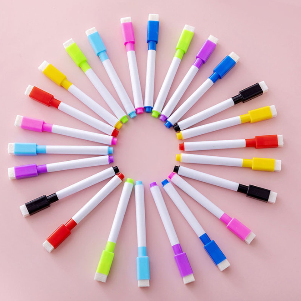 ECERAN Spidol Warna Warni Papan Tulis Dengan Penghapus Sepidol Mini Wipe & Clean ATK018 - Grosir JKT