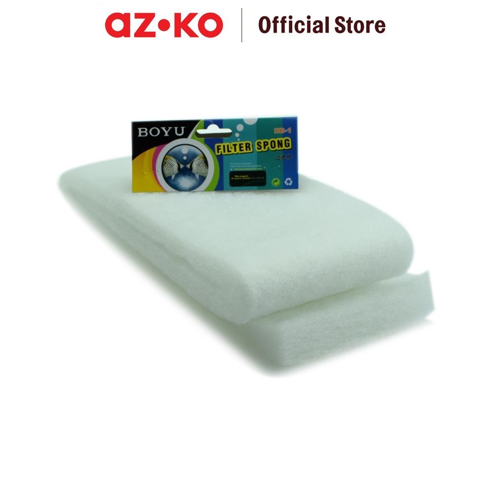 AZKO Boyu Spons Penyaring Filter Akuarium - Putih Fish Tank Filter Penyaring Akuarium Canister Filte