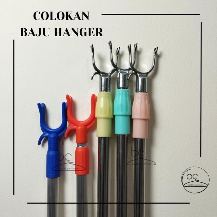 Tongkat Sodokan Hanger / Galah Baju / Gantungan Baju / Stik Hanger - Baby Pink