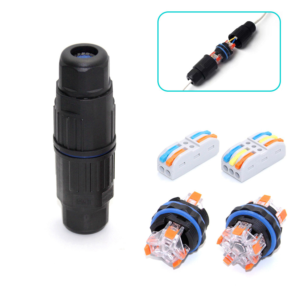 1PCS IP68 Electrical Waterproof Wire Connector Cable 2Pin 3Pin 4Pin 5Pin Quick Push In Terminal Bloc