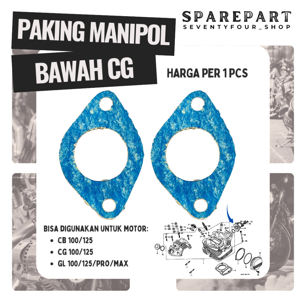 PAKING MANIPOL (BAWAH) GL MAX PRO NEOTECH CB 100 CG 125  INSULATOR MANIPOL ORIGINAL SRM