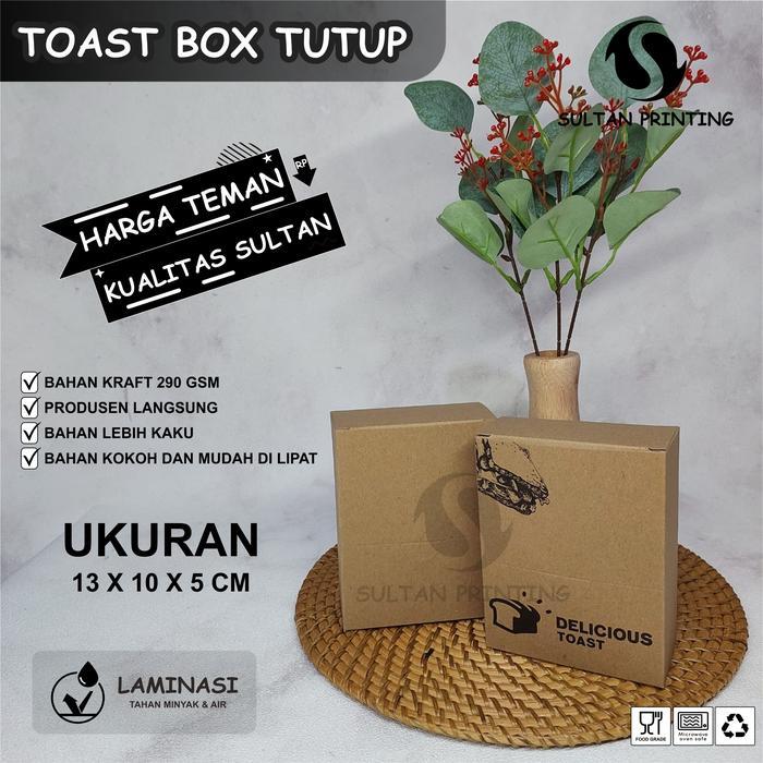 Toast Box (ISI 50 PCS) Take Away / TOAST BOX TUTUP - POLOS Terlaris