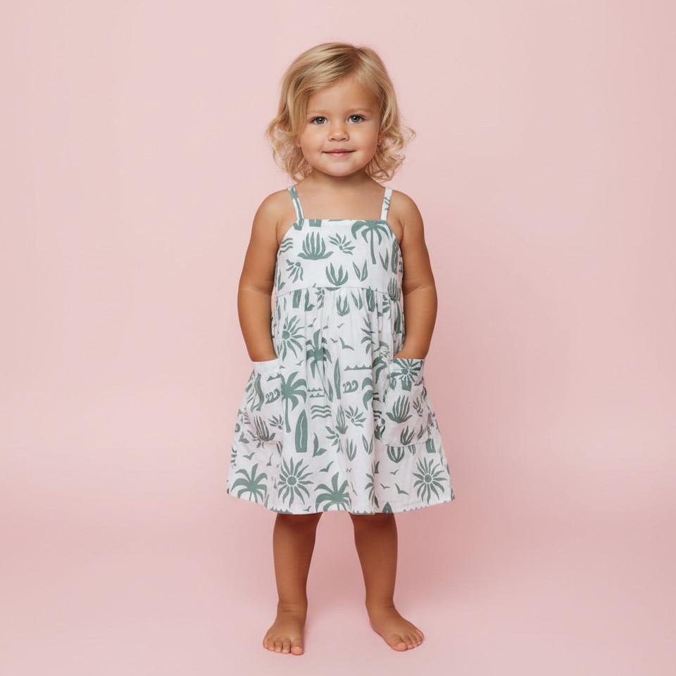 Matilda Linen Tropical Dress