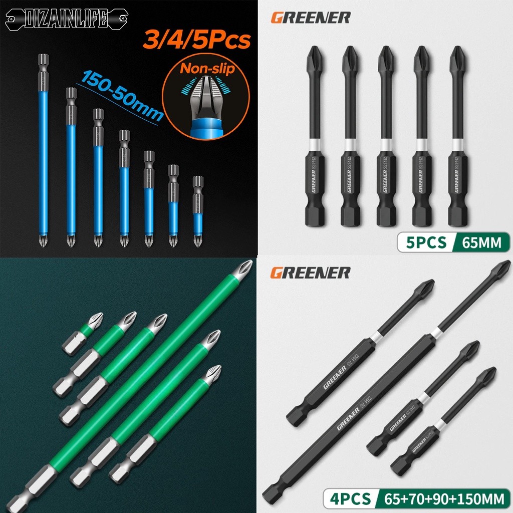 Mata Obeng Bor Listrik Set Magnet Baja | Mata Bor Obeng Magnetic Screwdriver Non Slip Plus Sekrup