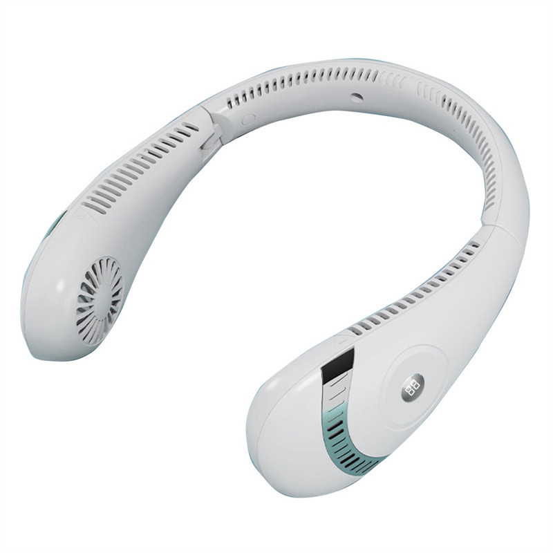 ABVI-Portable Neck Fan,5000Mah Foldable Neck Fan Bladeless Cooling Personal Neck Fan Reargeable Neck