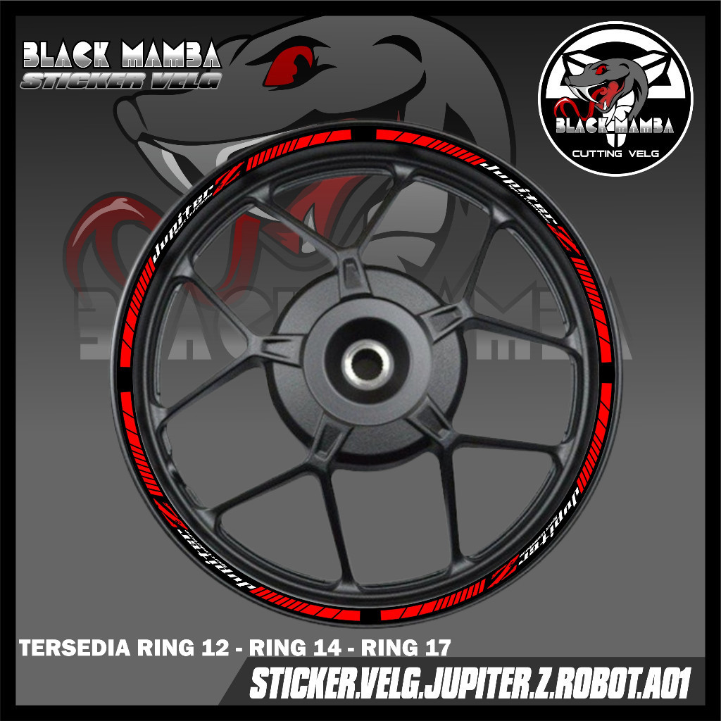 Sticker Velg Jupiter Z Robot - Stiker Lis List Variasi Ban/Velg Yamaha Jupiter Z Robot A01