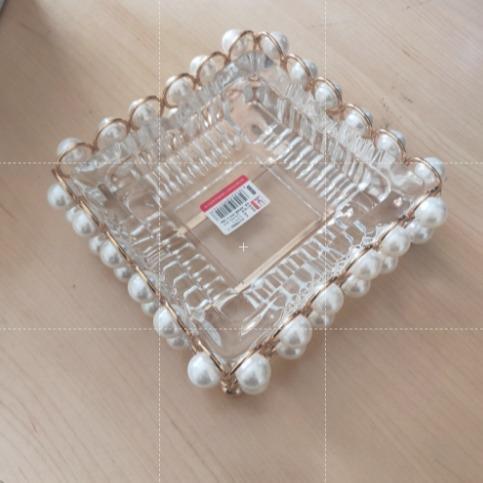Home Market [COD] 603 STORE Ornamen Kaca kristal tebal/ Kaca bulat gold/ kaca bulat silver/ kaca mut