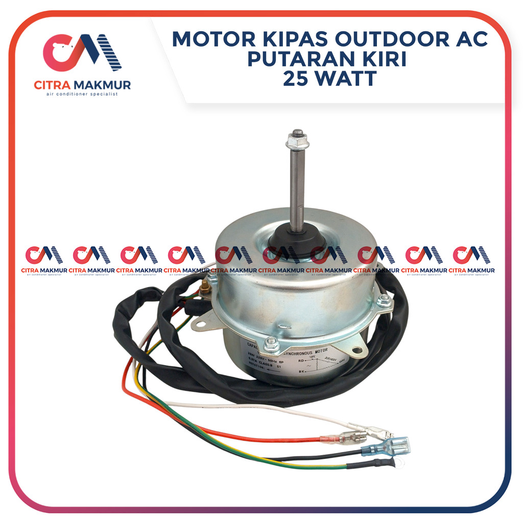 Dinamo Fan Motor Outdoor AC 25 Watt LG Panasonic 1/2 1 Pk Putaran Kiri Mesin Kipas Putar CCW