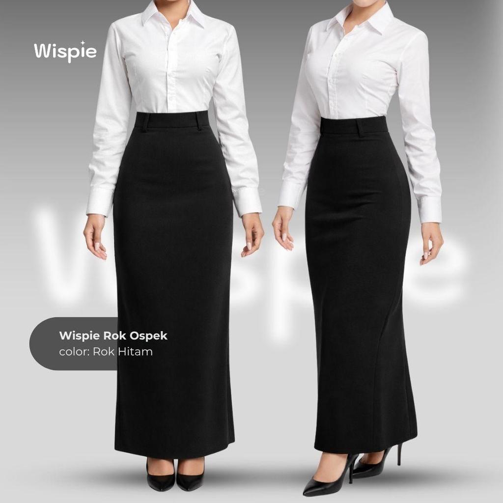 Wispie Rok Ospek | Formal Skirt Rok Span Hitam Wanita Panjang