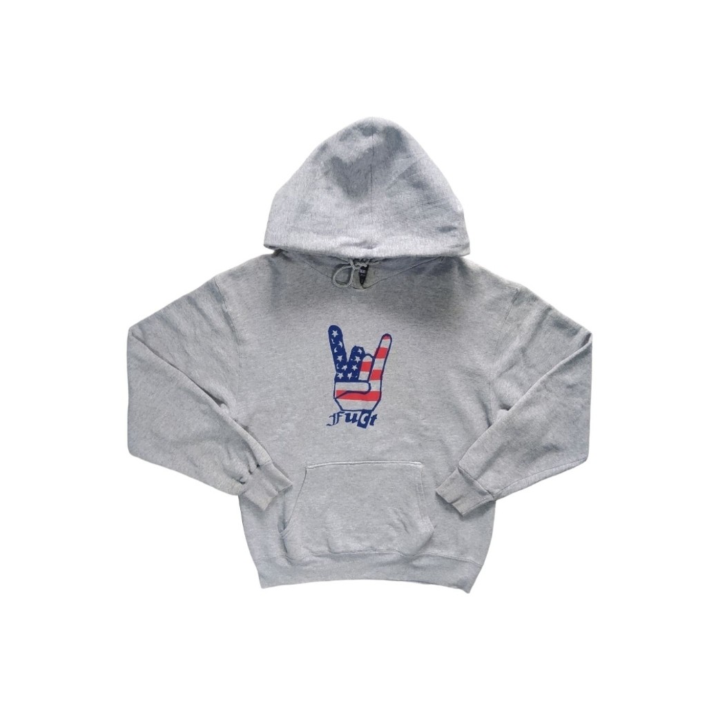 90s Vintage Fuct Hoodie Grey
