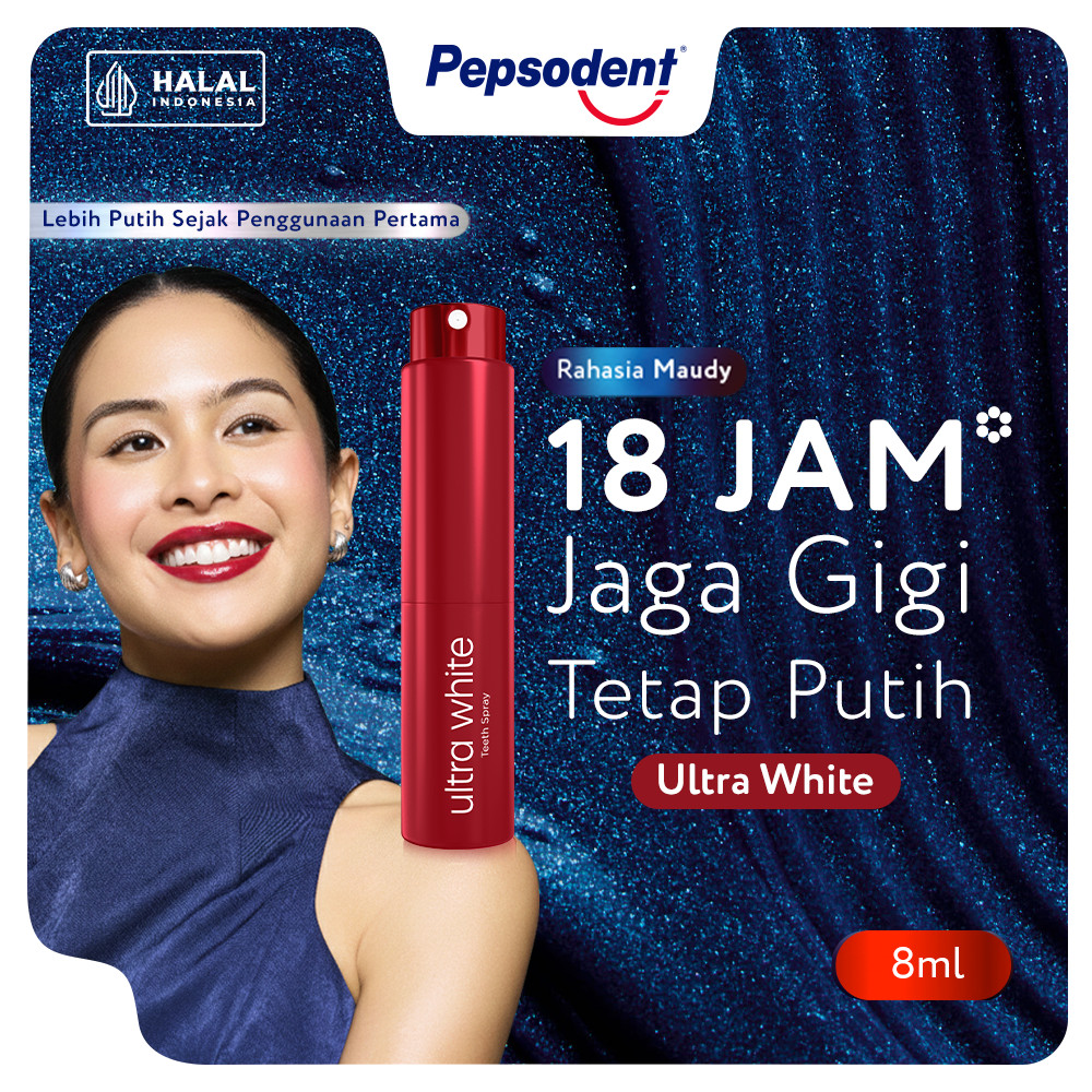 Pepsodent Ultra White Teeth Protection Spray 8ml | Serum Spray Semprotan Pemutih dan Pelindung Gigi