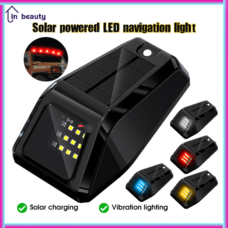 Lampu Kabin Bertenaga Surya - Model Berkedip, Pemasangan Tanpa Bor untuk Atap Mobil SUV & Truk