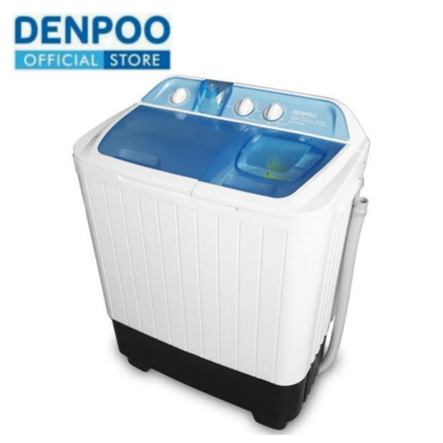 Denpoo Mesin Cuci 2 Tabung DW 8908 Turbo Pulsator 8KG