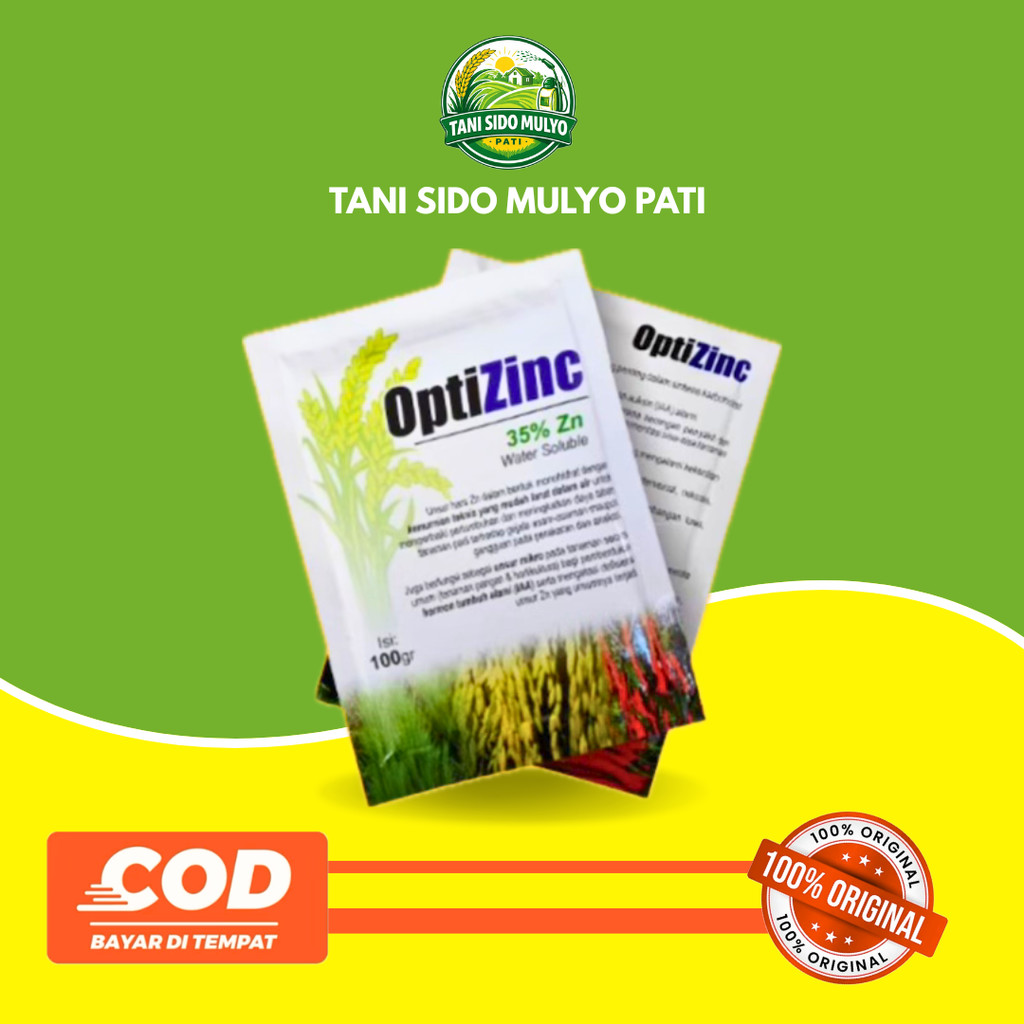 Optizinc Pupuk Nutrisi 35% 100 Gram ZN Optizinc Memperbaiki Pertumbuhan dan Meningkatkan Daya Tahan 