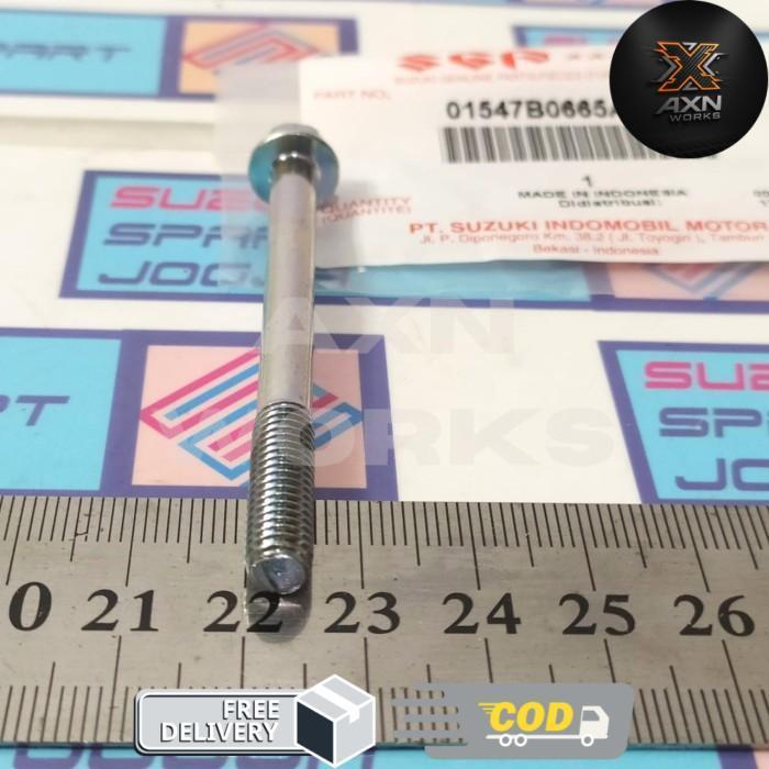Suzuki Parts 01547B0665AN000 Bolt Crankcase / Baut Blok Mesin Satria FU 150 Ori - Not Specified -axn