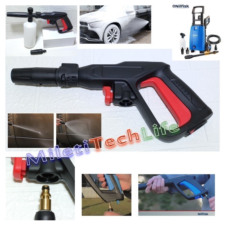SIXSHOP Short Gun Nilfisk Replacement Tembakan Gun untuk Jet Cleaner Nilfisk