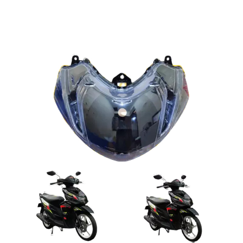 Costum smoke hitam reflektor lampu depan yamaha mio m3 mio z 125