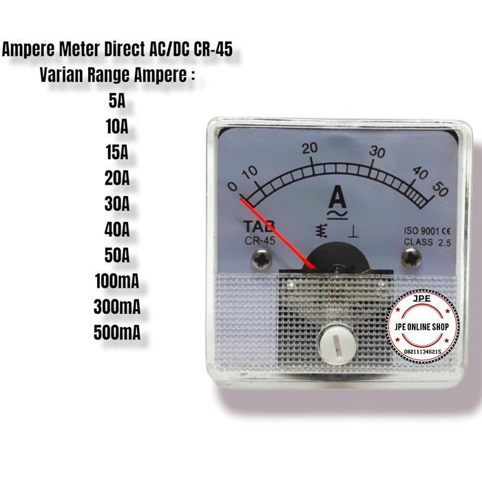 Ampere Meter Analog AC/DC Direct CR45 - 5A