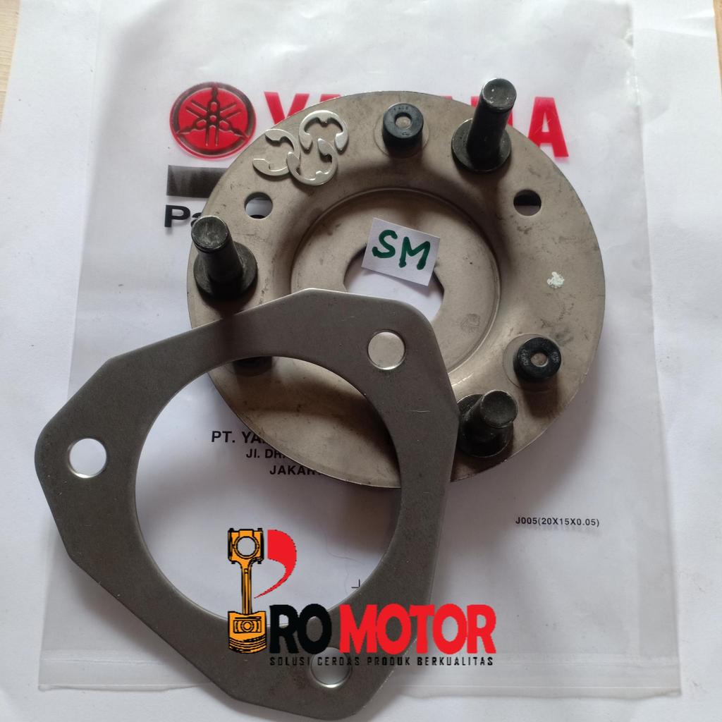 Plat tatakan kampas ganda N max plus snap ring dan karet gandanya