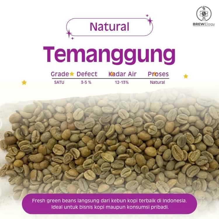 greenbean  biji kopi Arabika Temanggung - Natural - 1kg