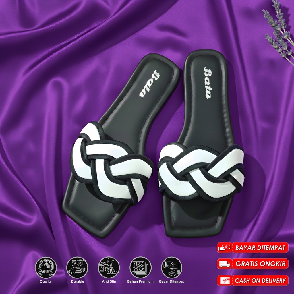 SANDAL SENDAL KEKINIAN SELOP EMPUK TERBARU CEWEK TEPLEK BATA NYAMAN TRENDY WANITA PLATFORM SLOP