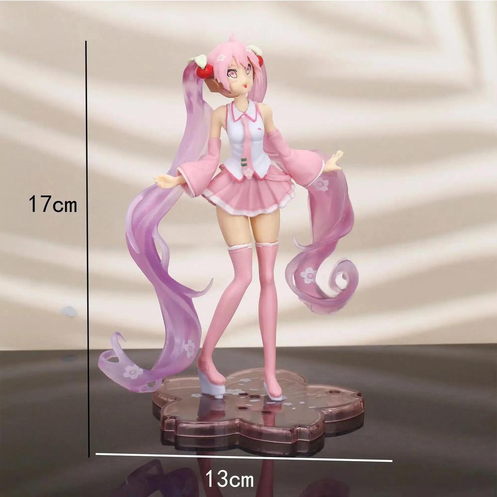 15cm Hatsune Miku Kaito Anime Doll Pink Sakura Hatsune Miku Beautiful Girl PVC Action Doll Model Dol