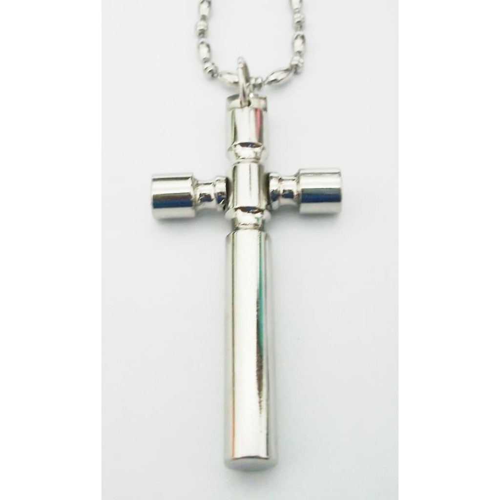 KALUNG + LIONTIN MONEL SALIB SUPER BESAR PRIA STAINLEES STEEL ANTI KARAT