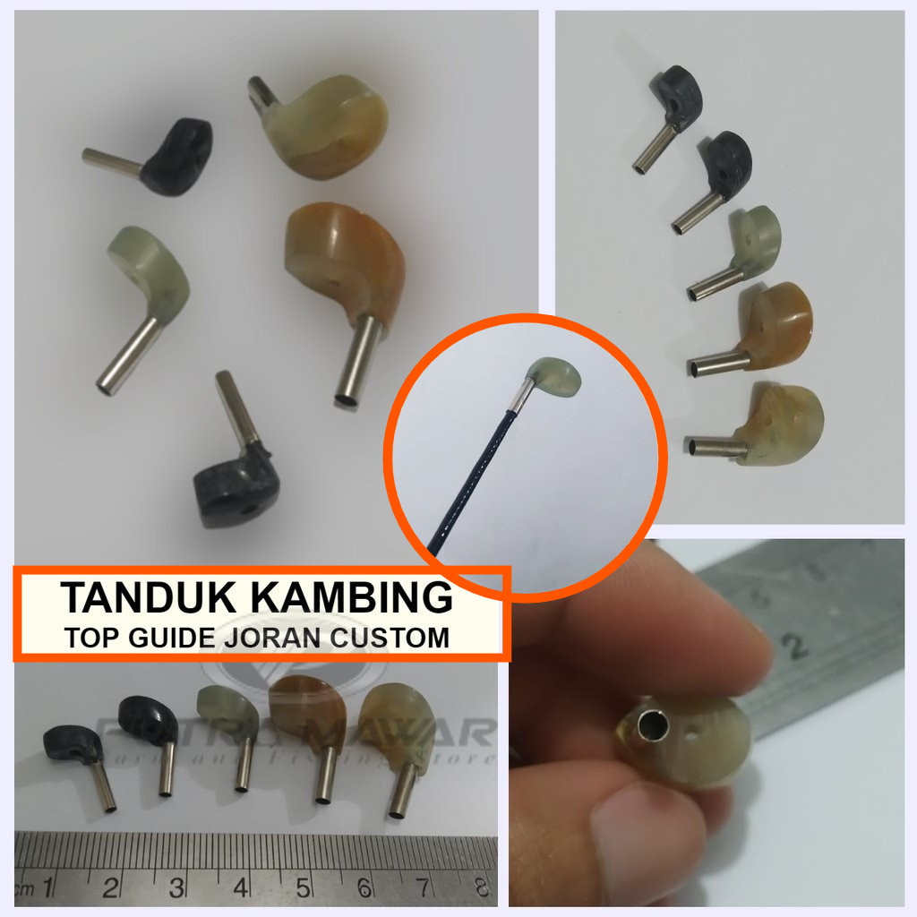 Marit Tanduk Kambing Size Kaki 1 Ukuran 1.6-3.0mm Top Guide Ujung Kolongan Joran Pancing Membuat Sen