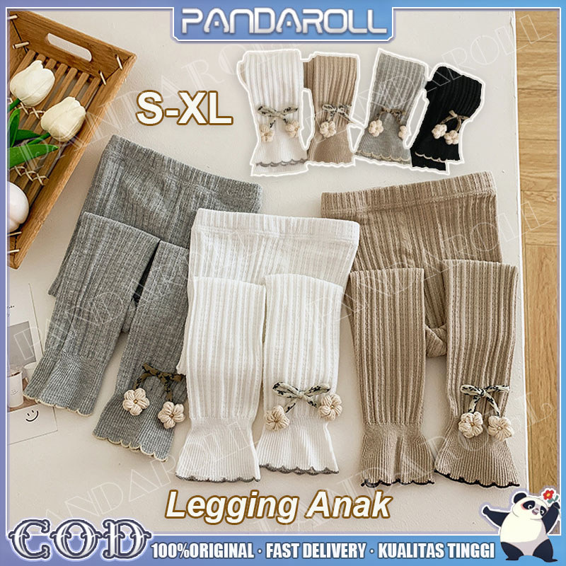 PANDA  Flowers Legging Ukuran S-XL/Legging Anak Perempuan/Legging Buka Kaki Bayi