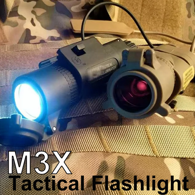 M3X WADSN Tactical Flashlight Detaable Infrared Filter Lampshade For AR15 HK416 M4 Fit 20mm Picatinn