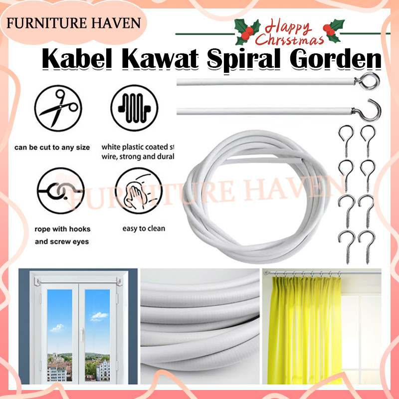 Kawat Spiral Gorden Bisa Custom/kawat spiral tirai dapur/kabel kawat spiral gorden