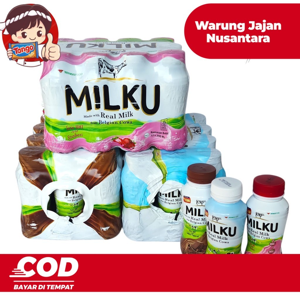 Milku Susu UHT Karton - Netto 200 ml x 12BTL