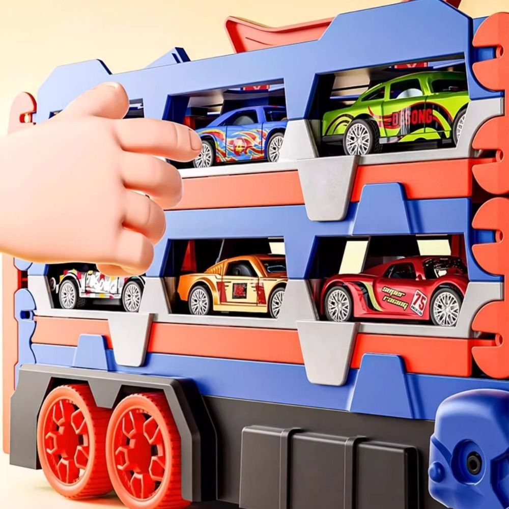 Foldable Track nosaur Foldable Truck Toy Transforming Molded Racing Cars nosaur Race Track Toys Meta